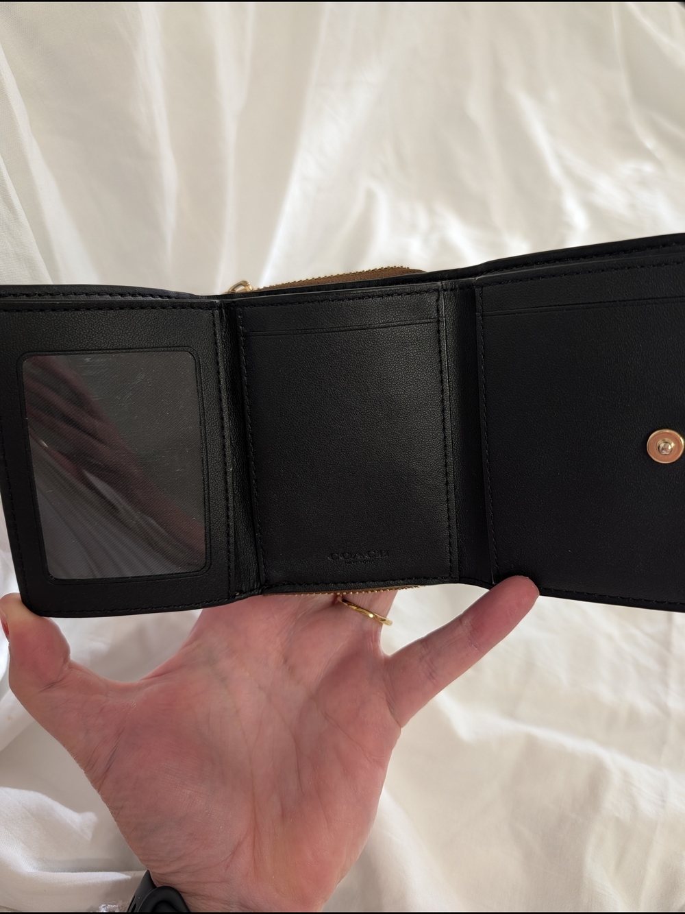 Coach Riley Rivets Small Studded Trifold Wallet - Picture 4 of 6